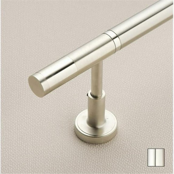 Vesta 1004 Curtain Rod Set -.75 in. - Chrome - 48 in.