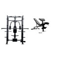 thumbnail image 1 of Vesta Fitness Smith Machine SM1001 with Multi-Function FID Bench and Olympic Plates Set, 1 of 19