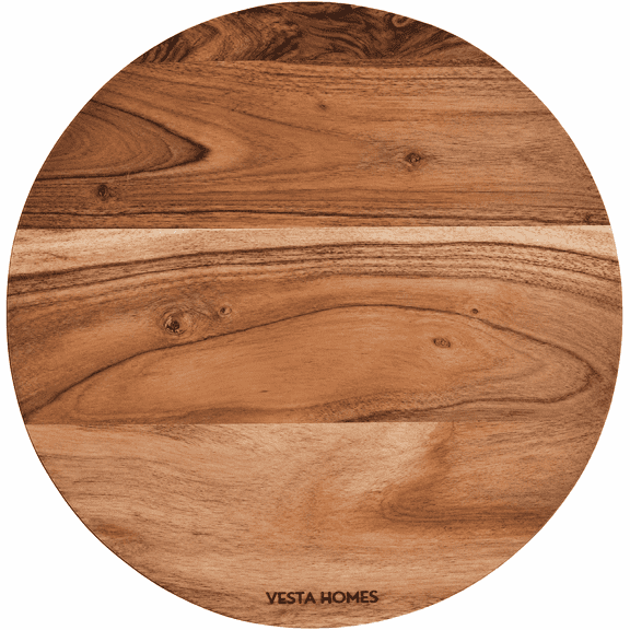Vesta Homes Acacia Wood Round 11.5 in x 11.5 in x 0.75 in Cutting Boards