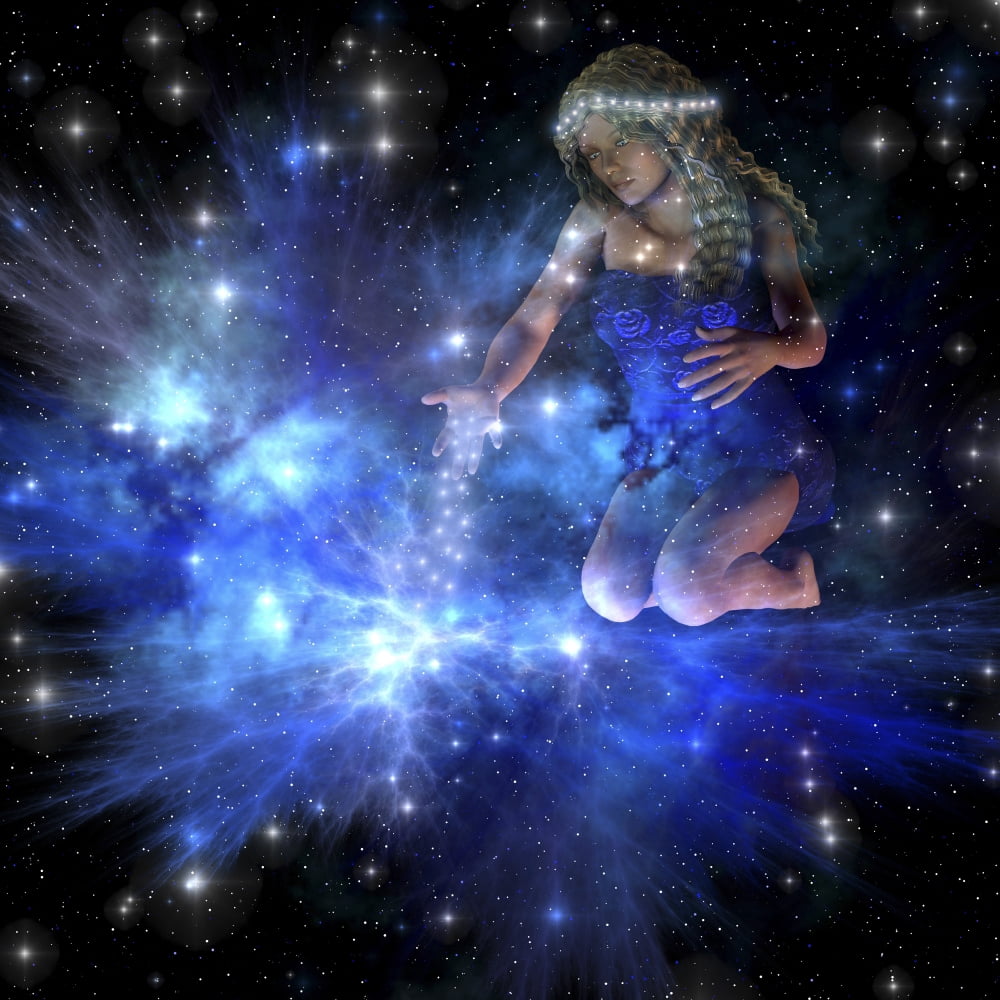 Vesta spreads bright stars among the constellations of the universe Canvas Art - Corey FordStocktrek Images (28 x 28)