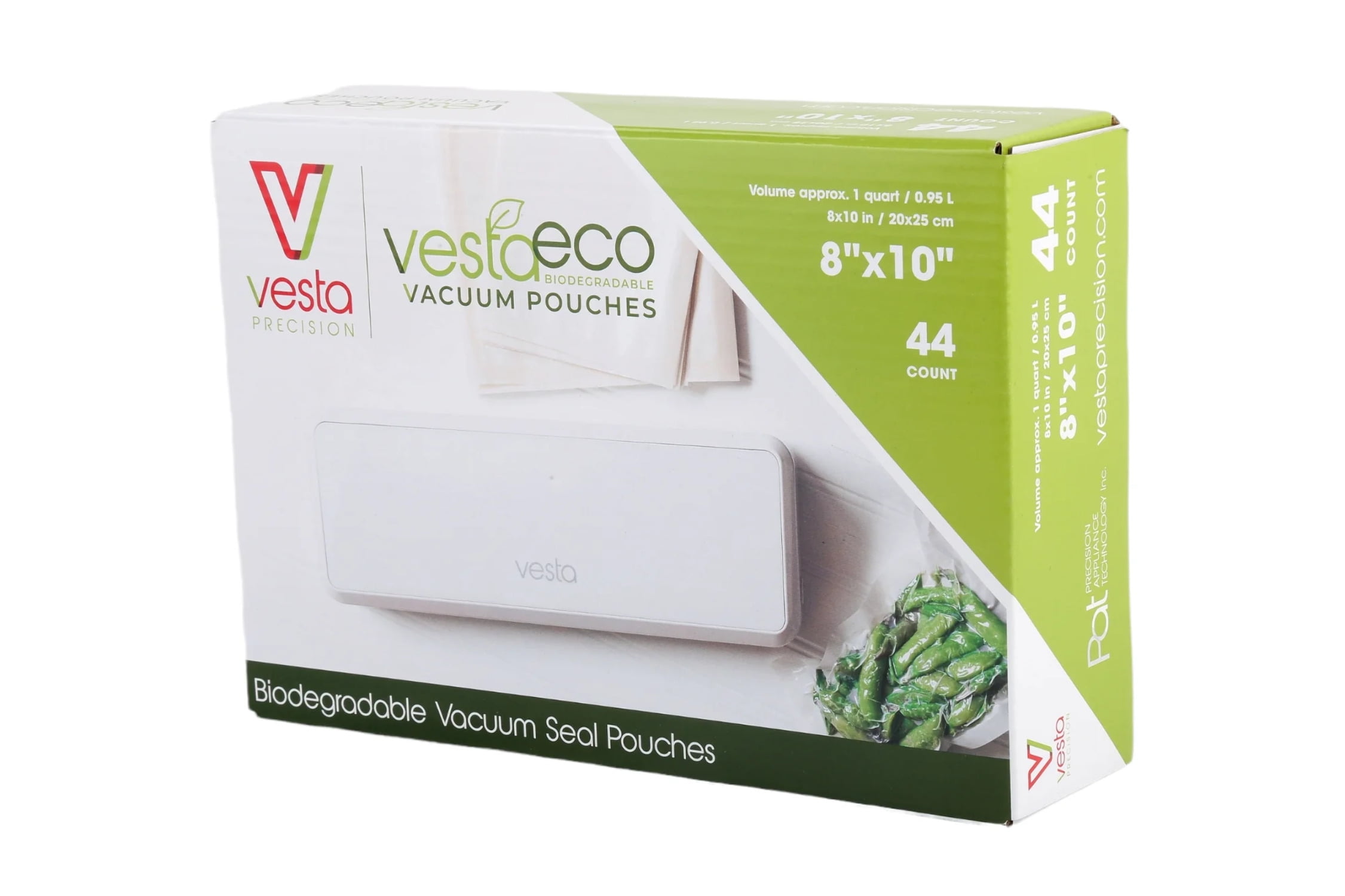 8 x 12 Quart VestaEco Biodegradable Embossed Vacuum Sealer Bags