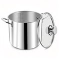 thumbnail image 1 of Vesteel 10QT Stainless Steel Stock Pot with Glass Lid, Tri-Ply Bottom Stockpot for Cooking Simmering Soup Stew, Heavy Duty Cookware Compatible with All Cooktops, Dishwasher Safe, 1 of 8