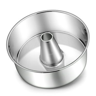 Vesteel 10 inch Angel Food Cake Pan, Stainless Steel Pound Cake Mold with Tube 16 Cups Tube Pan, Non-toxic & One-Piece Design