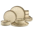 thumbnail image 1 of Vesteel 12-Piece Dinnerware Sets, Stoneware Plates and Bowls Set, Dishes Set for 4, Elegant Ceramic Dinnerware for Home Restaurant - Khaki, 1 of 9