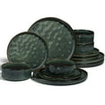 thumbnail image 1 of Vesteel Dinnerware Sets, 12-Piece Stoneware Plates and Bowls Set, Dishes Set for 4, Elegant Ceramic Dinnerware for Home Restaurant - Sage Green, 1 of 9