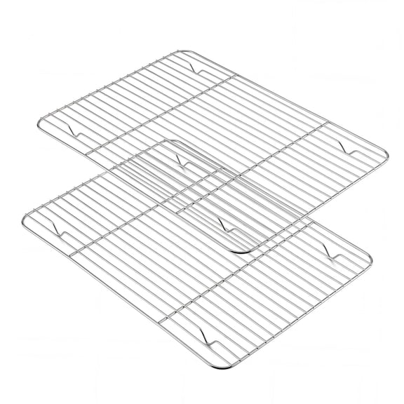 Vesteel 15.4" x 11.4" Baking Rack Set of 2, Stainless Steel Cooling Rack for Baking Cooking Roasting, Dishwasher Safe