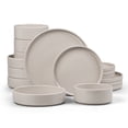 thumbnail image 1 of Vesteel 16 Pieces Dinnerware Sets, Premium Stoneware Dishes Set for 4, Speckled Plates and Bowls Set for Home Restaurant, Microwave and Dishwasher Safe - Cappuccino Brown, 1 of 9