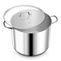 Vesteel 20 Quart Stock Pot with Lid, Stainless Steel Stockpot with Tri-ply Construction for Induction Gas Electric Stove, Cooking Pot for Soup Spaghetti, Restaurant, Party