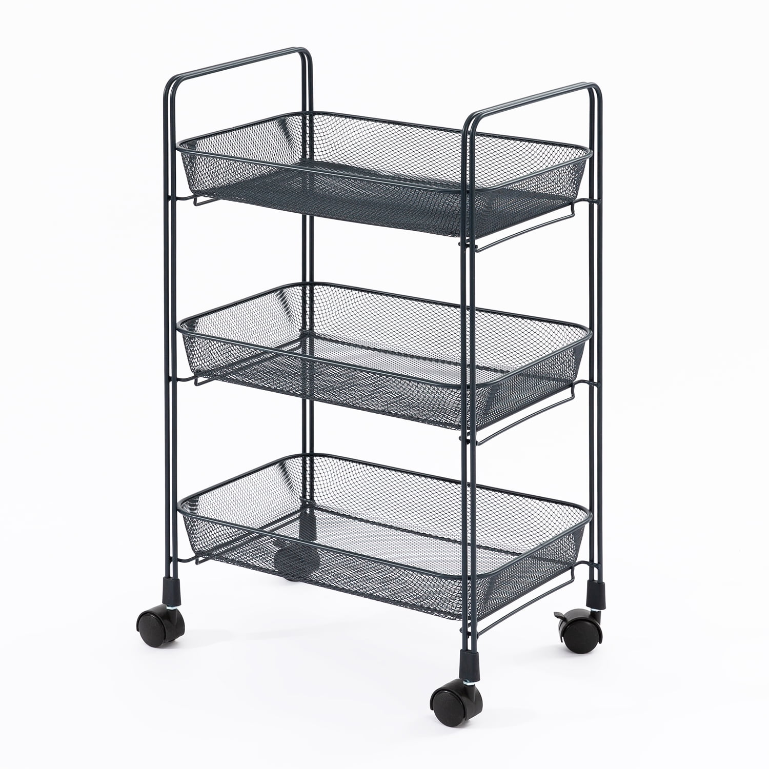 Vesteel 3Tier Rolling Utility Storage Cart, MultiPurpose Mesh Kitchen