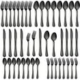 thumbnail image 1 of Vesteel 40-Piece Black Silverware Set, Stainless Steel Flatware Cutlery Set for 8, Restaurant Party Tableware Eating Utensils, Mirror Finish, Dishwasher Safe, 1 of 7