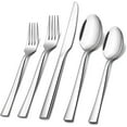 thumbnail image 1 of 60-Piece Silverware Set, Vesteel Stainless Steel Flatware Set Service for 12, Modern Tableware Cutlery Set for Home and Restaurant, Square Edge & Mirror Finish, Dishwasher Safe, 1 of 7