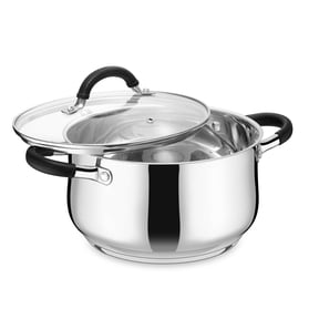 Vesteel 5 QT Stock Pot, Tri-Ply Bottom Stainless Steel Cooking Pot with Visible Lid, Induction Soup Pot Compatible with All Stoves, Stockpot for Stewing Simmering Boiling, Dishwasher Safe