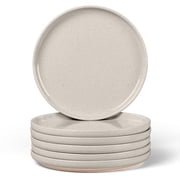 Vesteel Dinner Plates Set of 6, 10.2inch Ceramic Stoneware Sets for Home Restaurant, Large Dinnerware for Serving Steak, Pizza, Dishwasher & Microwave Safe