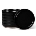 thumbnail image 1 of Vesteel Pasta Bowls Set of 6, 32oz Large Salad Bowl for Home Kitchen, Ceramic Serving Plates for Soup, Cereal, Fruits, Microwave & Dishwasher Safe, Matte Black, 1 of 9