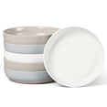 thumbnail image 1 of Vesteel Pasta Bowls Set of 6, 32oz Large Salad Bowl for Home Kitchen, Ceramic Serving Plates for Soup, Cereal, Fruits, Microwave & Dishwasher Safe, Multi Color, 1 of 9