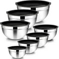 thumbnail image 1 of Vesteel 7 PCS Stainless Steel Mixing Bowls, Metal Nesting Salad Bowls with Lids, 4.5/3.5/3/2.5/1.5/1.2/0.7 QT - Black, 1 of 7