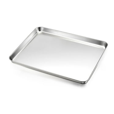 Vesteel Baking Cookie Sheet, 16 x 12 x 1 inches Stainless Steel Rectangle Baking Pan Oven Tray
