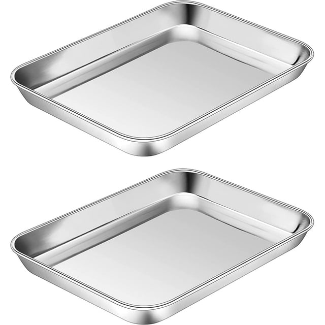 Vesteel Stainless Steel Rimmed Small Baking Pan, 10 inch Toaster Oven