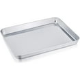 thumbnail image 1 of Vesteel Baking Cookie Sheet, Stainless Steel Compact Toaster Oven Tray Professional Ovenware - 10" x 8" x 1", 1 of 7