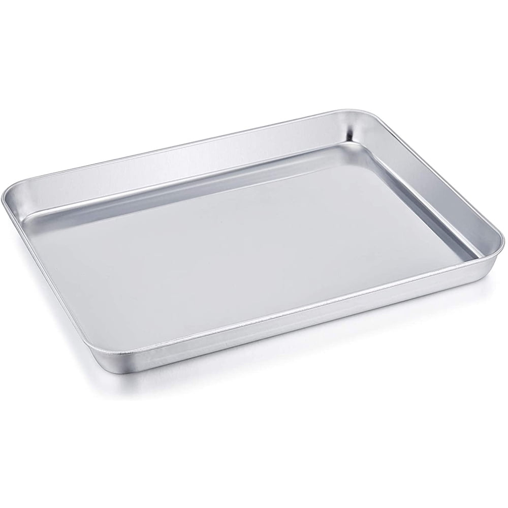 Stainless Steel Cookie Sheets Easy Clean One Piece Professional Square  Baking Oven Tray for Dessert bbq Outdoor Cooking - AliExpress