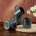 thumbnail image 1 of Vesteel Coffee Cups Set of 4, 14oz Ceramic Mugs Set with Handles, Porcelain Mug for Latte Tea Beer Hot Cocoa, Dishwasher & Microwave Safe, Blackish Green, 1 of 7