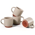 thumbnail image 1 of Vesteel Coffee Mugs Set of 4, 12oz Ceramic Coffee Cup with Handle, Modern Stoneware Mugs for Latte, Cappuccino, Cocoa, Dishwasher & Microwave Safe, Cappuccino Brown, 1 of 8