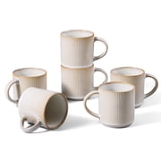 Vesteel Ceramic Coffee Mug Set of 6, 12 Ounce Porcelain Stoneware Mug with Handles, Catering Coffee Cups for Coffee, Tea, Hot Cocoa, Milk, Microwave and Dishwas