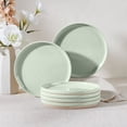 thumbnail image 1 of Vesteel Dinner Plates Set of 6, 7.9inch Ceramic Stoneware Sets for Home Restaurant, Farmhouse Dinnerware for Serving Steak, Pizza, Dishwasher & Microwave Safe, 1 of 8