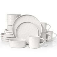 Gibson Home Noble Court Ceramic Dinnerware Set in White, Set of 30 ...