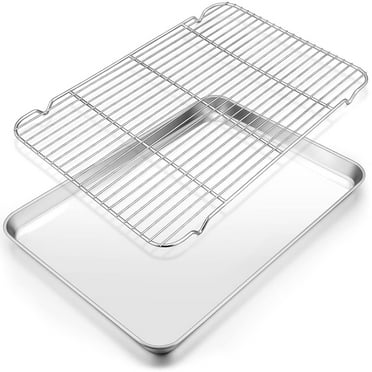 Vesteel Extra Large Baking Sheet and Rack Set of 2, 20” Stainless Steel Cookie Half Sheet Pan and Cooling Rack