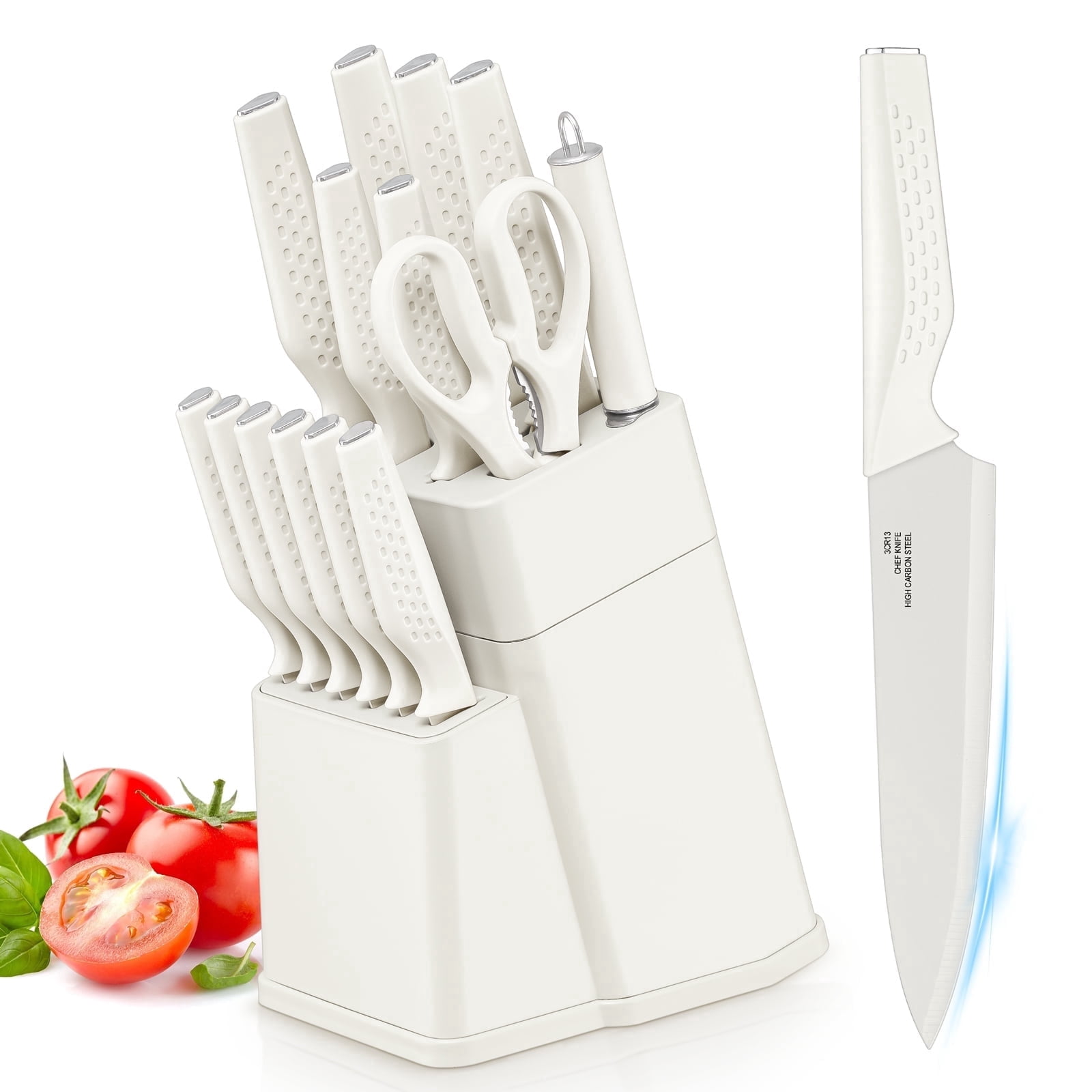 Vesteel Knife Set, 15-Piece, High Carbon Stainless Steel with Handles ...