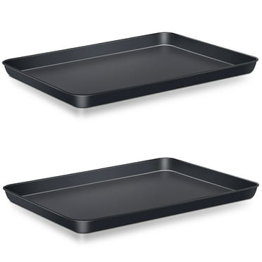 Vesteel Cookie Sheet for Baking Set of 2, Nonstick Carbon Steel Rectangle Baking Pan Oven Tray - 16 x 12 x 1 inches