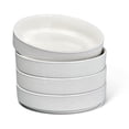 thumbnail image 1 of Vesteel Pasta Bowls Set of 4, 32oz Large Salad Bowls for Dinner Serving Soup, Ceramic Stoneware Pasta Plates with Textured Stripes, Microwave & Dishwasher Safe, Speckled White, 1 of 8