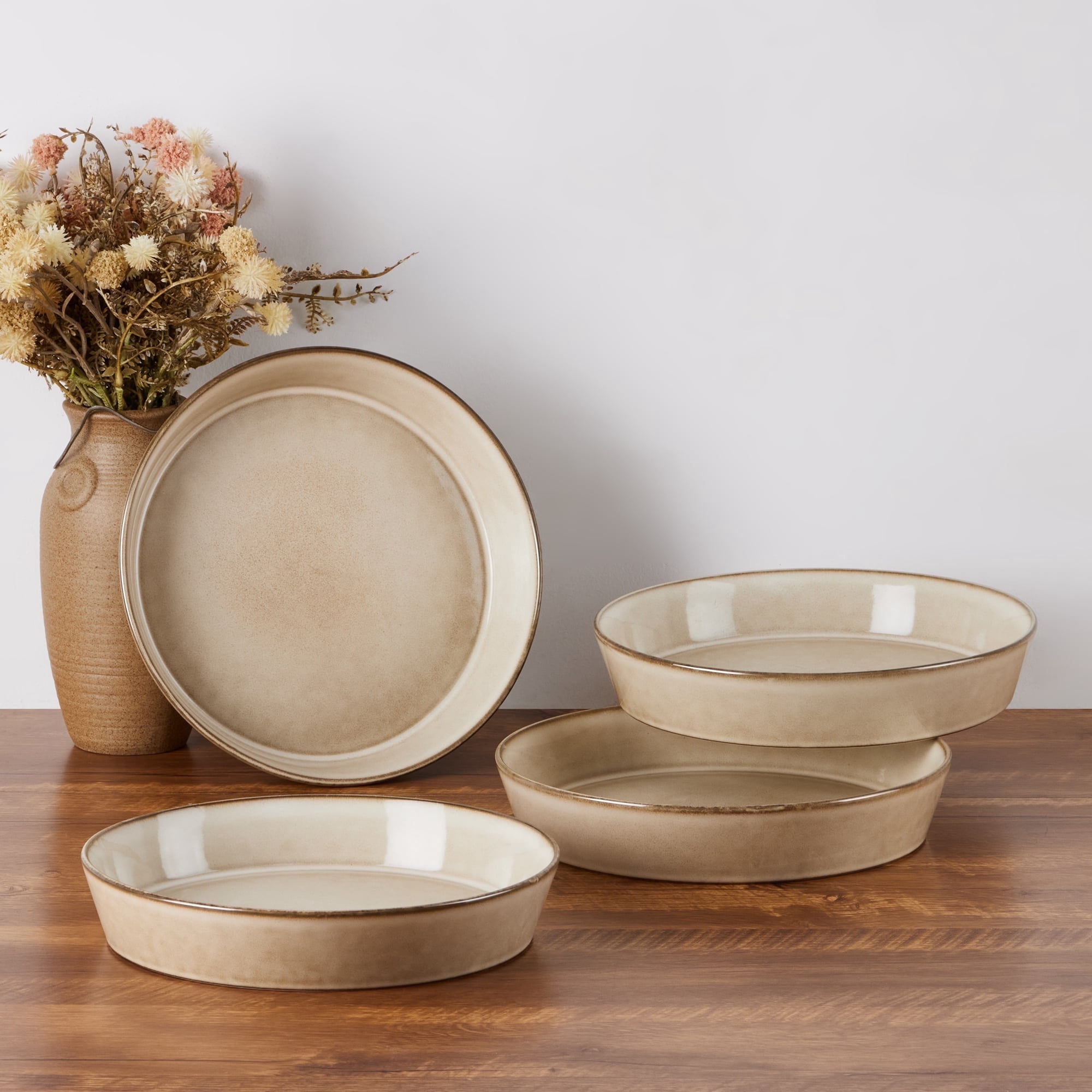 Vesteel Pasta Bowls Set of 4, 34oz Salad Plates for Home Kitchen