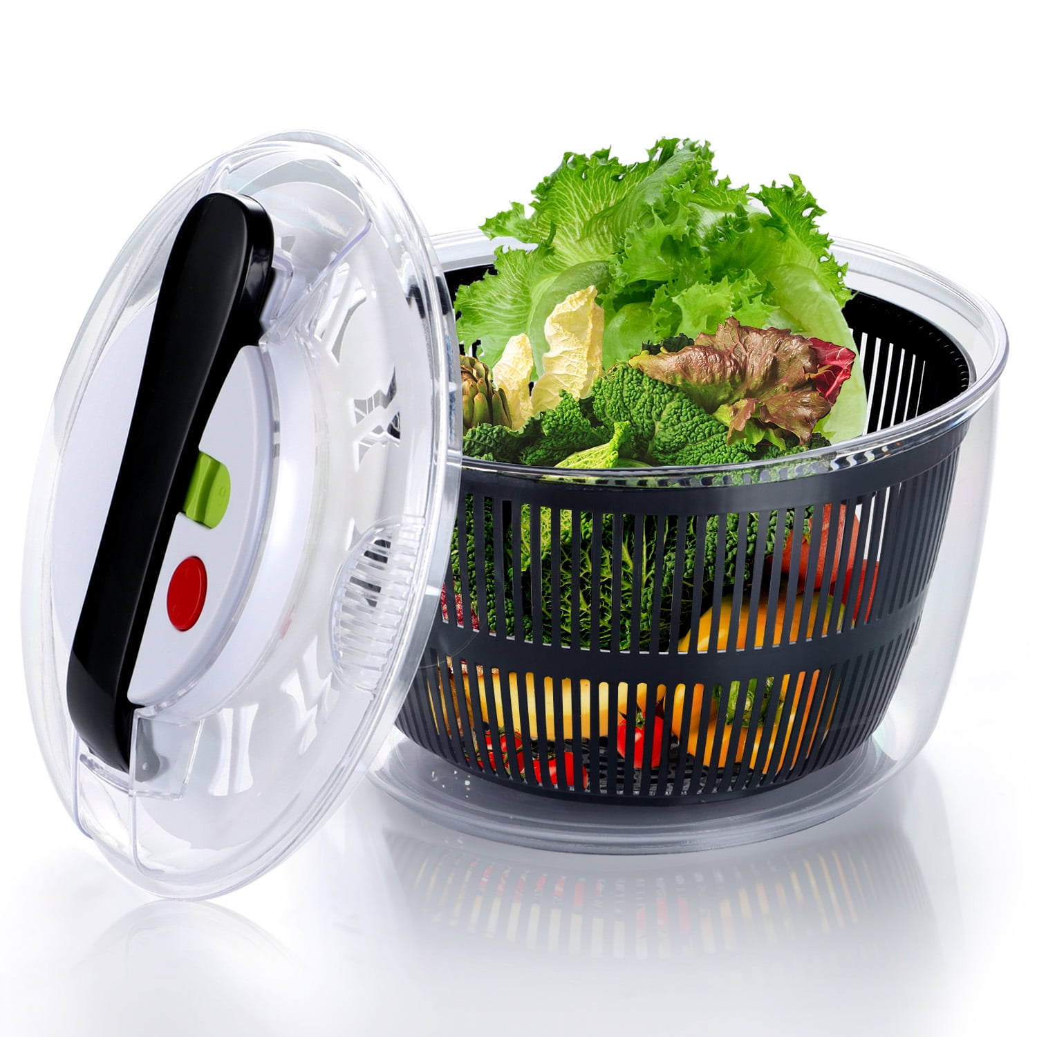 TIKMIEN salad spinner Lever salad spinner lettuce spinner Best Rated Salad  Spinners 5 liter bowl…