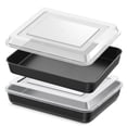 thumbnail image 1 of Vesteel Stainless Steel Baking Pan with Lid, 12.5 x 9.75 x 2 Inch Nonstick Rectangle Sheet Cake Pans with Covers, Non-toxic Bakeware Set for Casseroles Brownies Cakes ( 2 Pans + 2 Lids ), 1 of 7