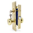 thumbnail image 1 of Vestibule Mortise Keyed Lockset - Always Locked - Left Hand - Polished Brass US3 Finish - 2-1/2" Backset - 2 SC1 Keys, 1 of 5