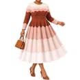 thumbnail image 1 of Vestido Que Rebota, Bouncy Dress for Women, Bouncy Church Dress, Plus Size Elegant Pearl Dress with 3/4 Sleeves, 1 of 6