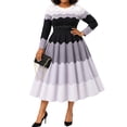 thumbnail image 1 of Vestido Que Rebota, Bouncy Dress for Women, Bouncy Church Dress, Plus Size Elegant Pearl Dress with 3/4 Sleeves, 1 of 6
