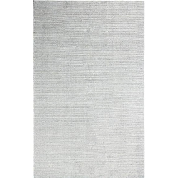 Vestige Collection Solid Transitional 100 Percent Viscose Pile Hand Loomed Area Rug, Grey - 3 ft. 6 in. x 5 ft. 6 in.