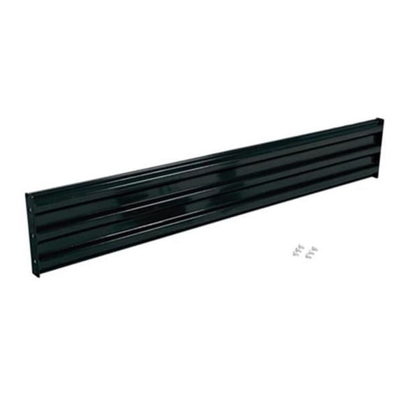 Vestil GR-F3R-BO-9-BK 101.875 in. Steel 3 Ribbed Bolt-On Style Guard Rail, Black