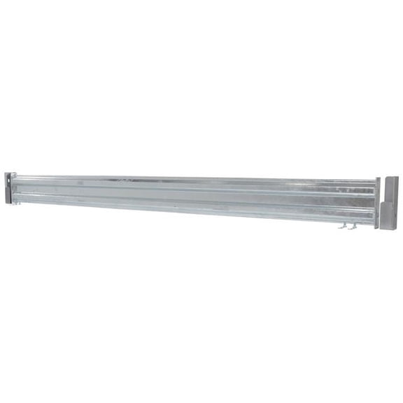Vestil GR-F2R-DI-10-HDG 114 in. Galvanized Steel 2 Ribbed Drop in Style Guard Rail, Gray