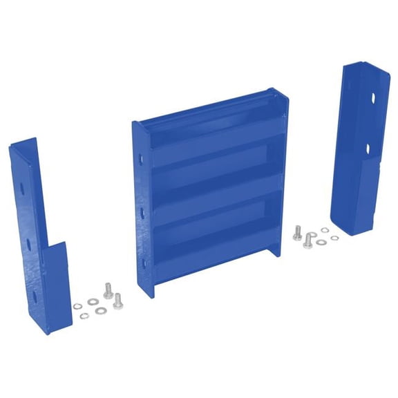 Vestil GR-F3R-DI-1-BU 12 in. Steel 3 Ribbed Drop in Style Guard Rail, Blue
