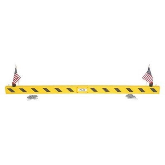 Vestil ODG-120-BL 120 in. Plastic & PVC Overhead Door Guard with Blinking Lights - Black & Yellow