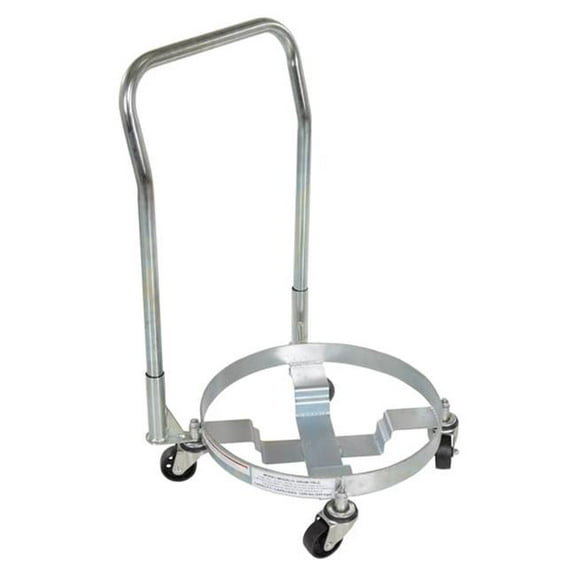 Vestil DRUM-TRI-C-HDL 1200 lbs 25 x 21 x 35 in. Steel Drum Dolly with Handle Three Tier - Silver
