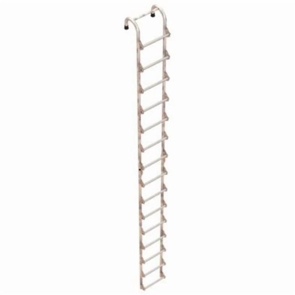 Vestil NTAL-15-HDG 15 ft. Galvanized Tank Access Ladder - 300 lbs Capacity - Silver