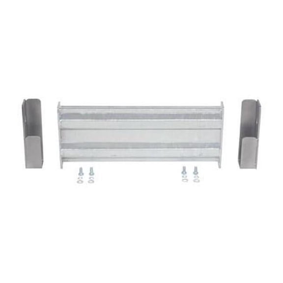 Vestil GR-F2R-DI-2-HDG 18 in. Galvanized Steel 2 Ribbed Drop-In Style Guard Rail, Gray