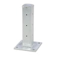 thumbnail image 1 of Vestil GR-F2R-BO-TP18-HDG 18 in. Galvanized Steel Rigid Tube Post Bolt-On Style for 2 Ribbed Guard Rails - Gray, 1 of 1