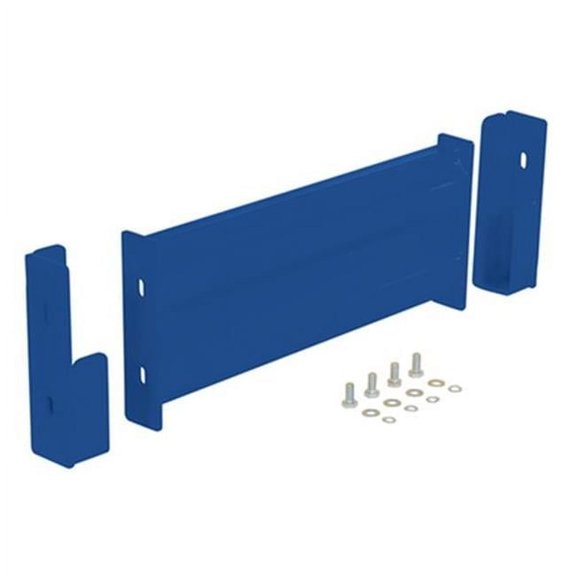 Vestil GR-F2R-DI-2-BU 18 in. Steel 2 Ribbed Drop-In Style Guard Rail, Blue