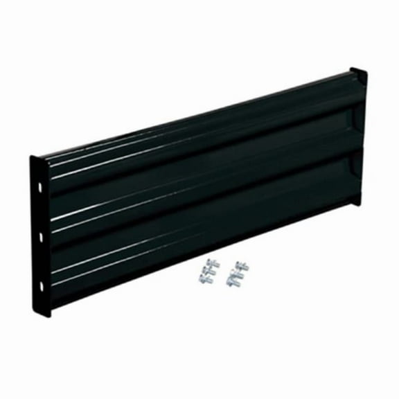Vestil GR-F3R-BO-3-BK 29.875 in. Length Steel 3 Ribbed Bolt On Style Guard Rail - Black